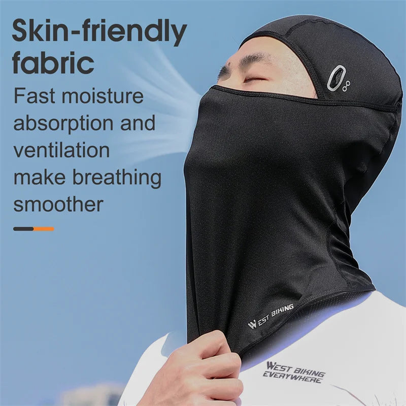 mascara cubre cara ( pasa montaña ) UV Balaclava Men Full Face Mask Bicycle Motorcycle Running Cooling Sport Gear